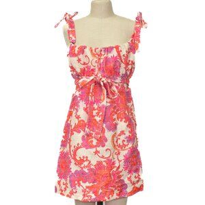 Anna Sui Floral Jacquard Tie Dress